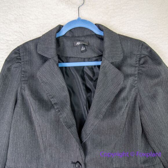 AB studio women's blazer one button front back‎ slit, size 14 - Picture 2 of 13